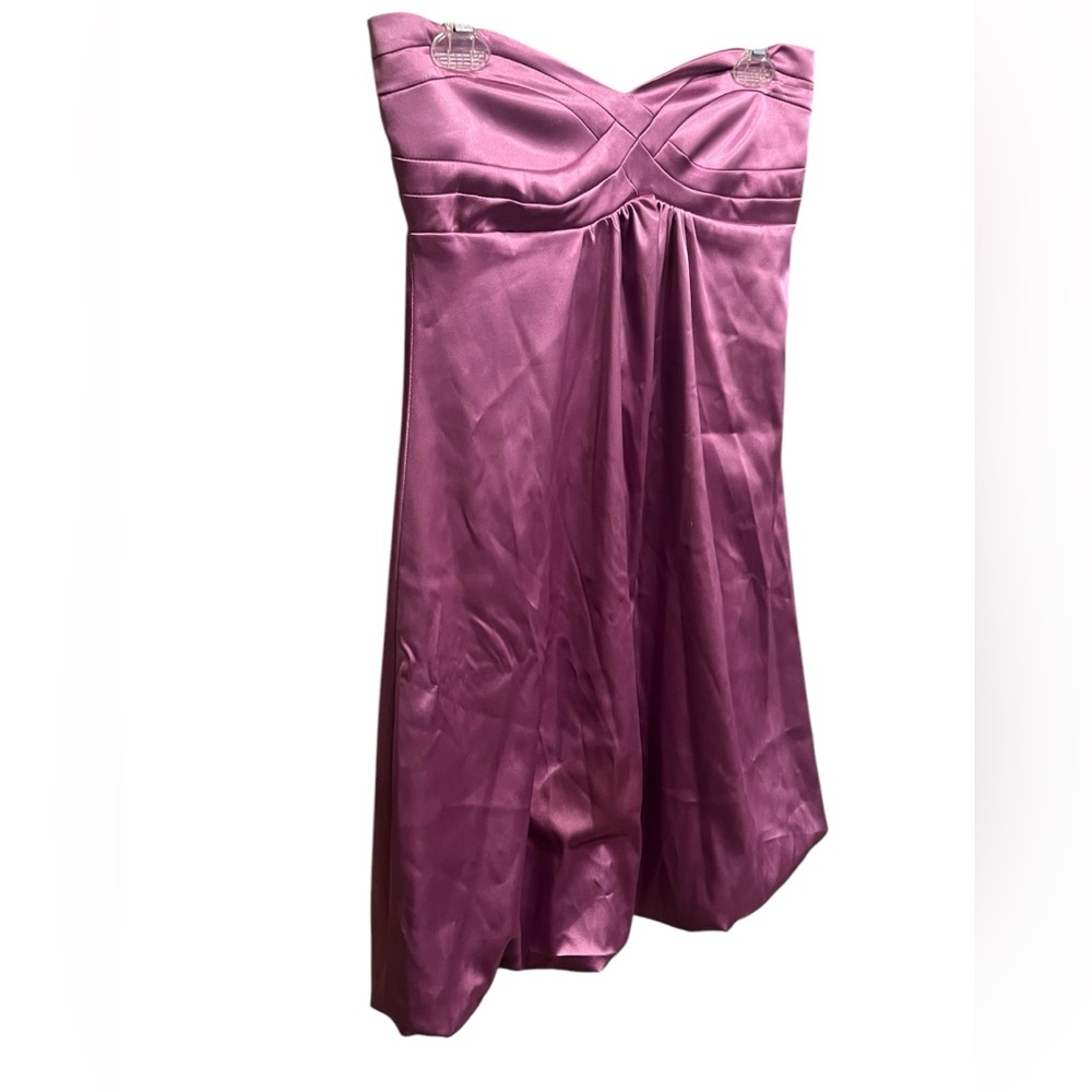 Purple Strapless Dress